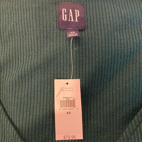 Gap Green Ribbed Dress - Picture 2 of 3